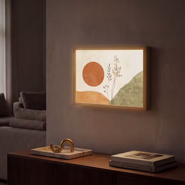 Lightbox - Wandlamp - Zon - Abstract - Takken - Oranje — 2