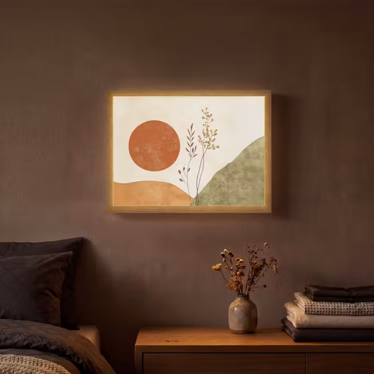 Lightbox - Wandlamp - Zon - Abstract - Takken - Oranje — 3