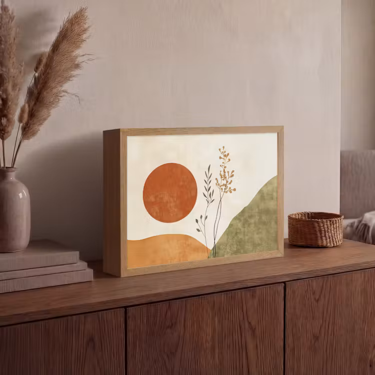 Lightbox - Wandlamp - Zon - Abstract - Takken - Oranje — 4