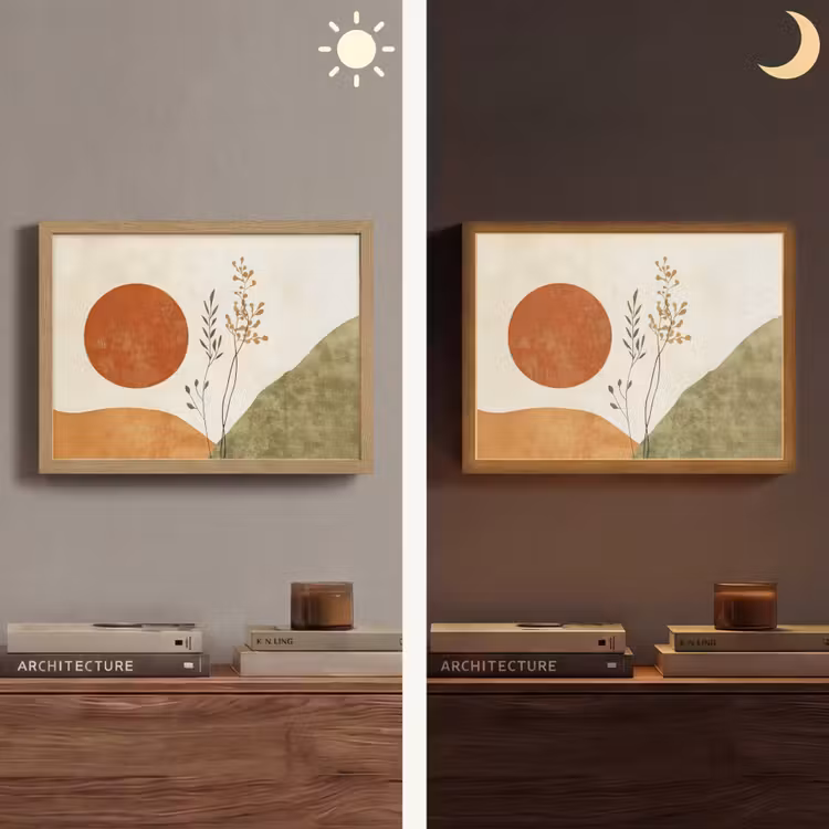 Lightbox - Wandlamp - Zon - Abstract - Takken - Oranje — 6