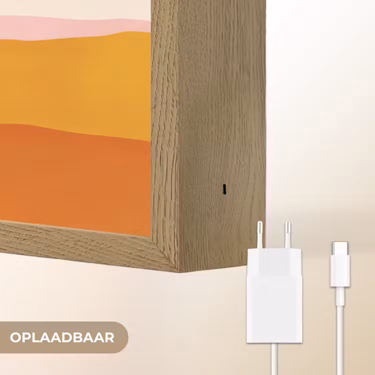 Lightbox - Wandlamp - Zon - Heuvels - Abstract - Roze — 7