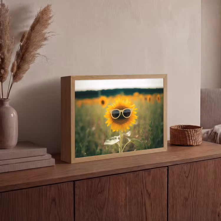 Lightbox - Wandlamp - Zonnebloem - Veld - Zonnebril — 4