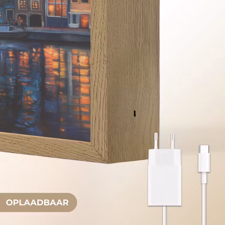 Lightbox - Wandlamp - Grachten Amsterdam - Huizen - Stad - Kleurrijk — 7