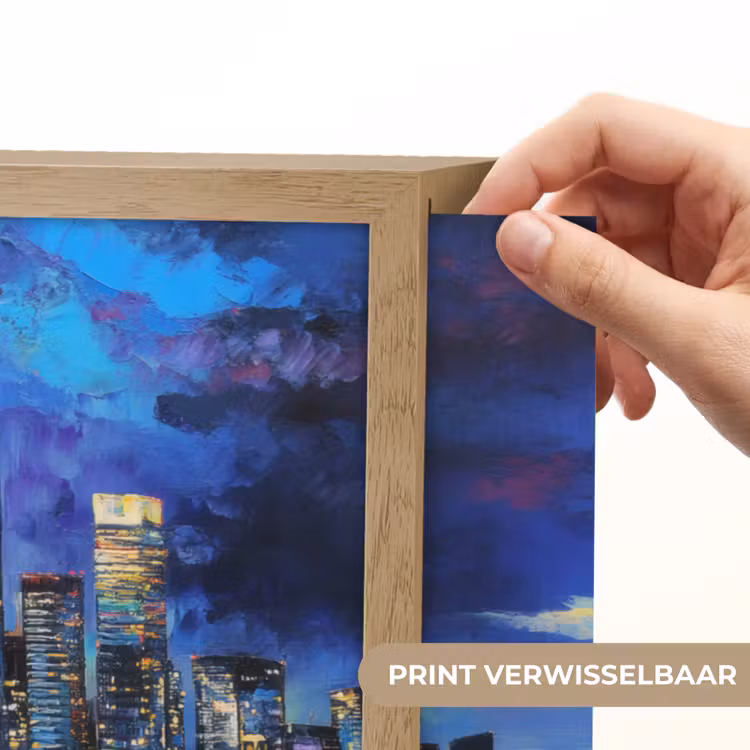 Lightbox - Wandlamp - Skyline Toronto - Modern - Stadslicht - Blauw — 5