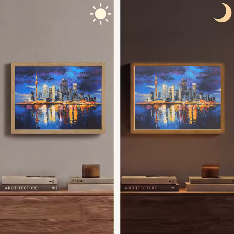 Lightbox - Wandlamp - Skyline Toronto - Modern - Stadslicht - Blauw — 6