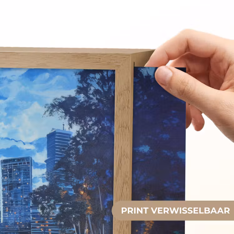 Lightbox - Wandlamp - Stad Kuala Lumpur - Skyline - Wolkenkrabbers - Water — 5