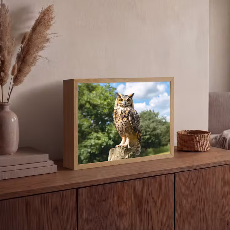 Lightbox - Wandlamp - Uil - Boomstronk - Bos - Lucht — 4