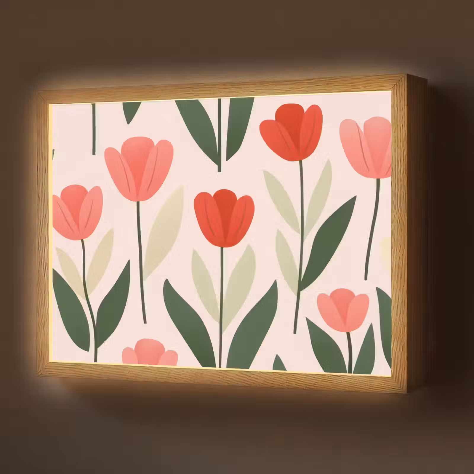 Lightbox - Wandlamp - Tulpen - Modern - Roze — 1