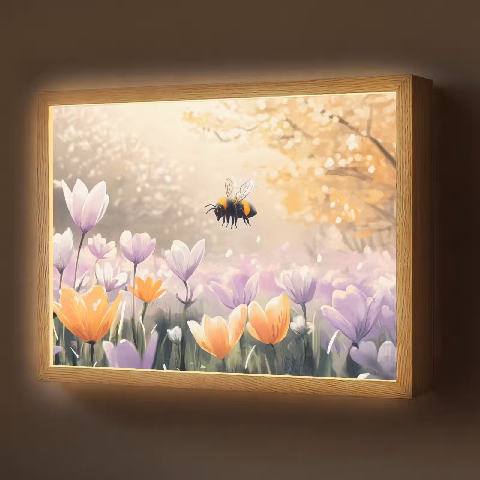 Lightbox - Wandlamp - Viooltjes - bij - Zonlicht — 1