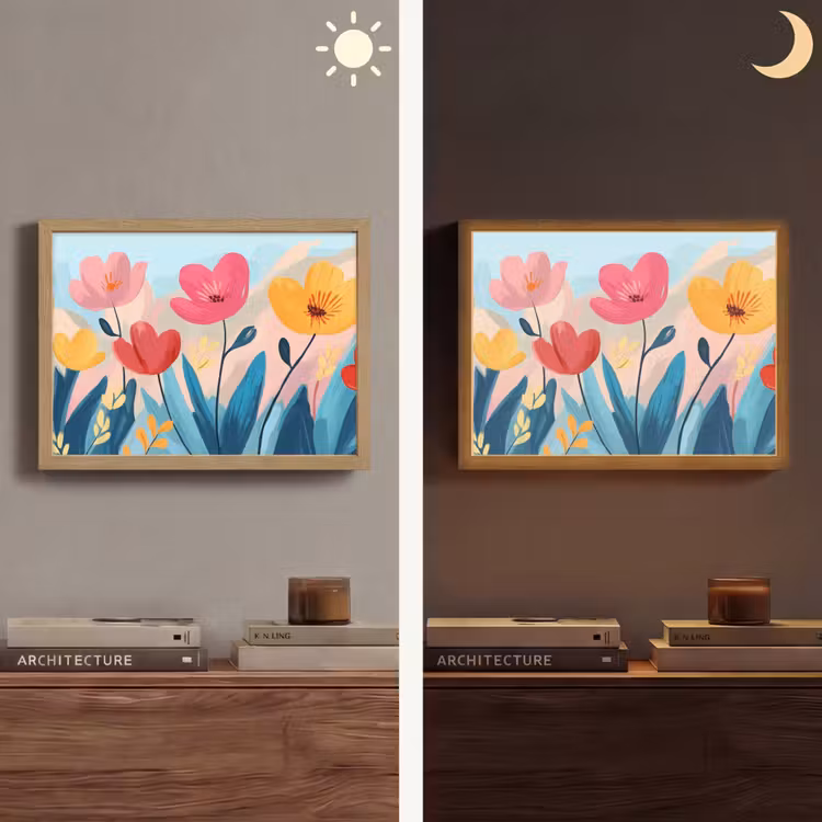 Lightbox - Wandlamp - Illustratie - Bloemen - Kleurrijk — 6