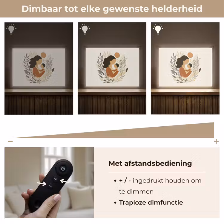 Lightbox - Wandlamp - Illustratie - Moeder - Kind - Liefdevol — 9