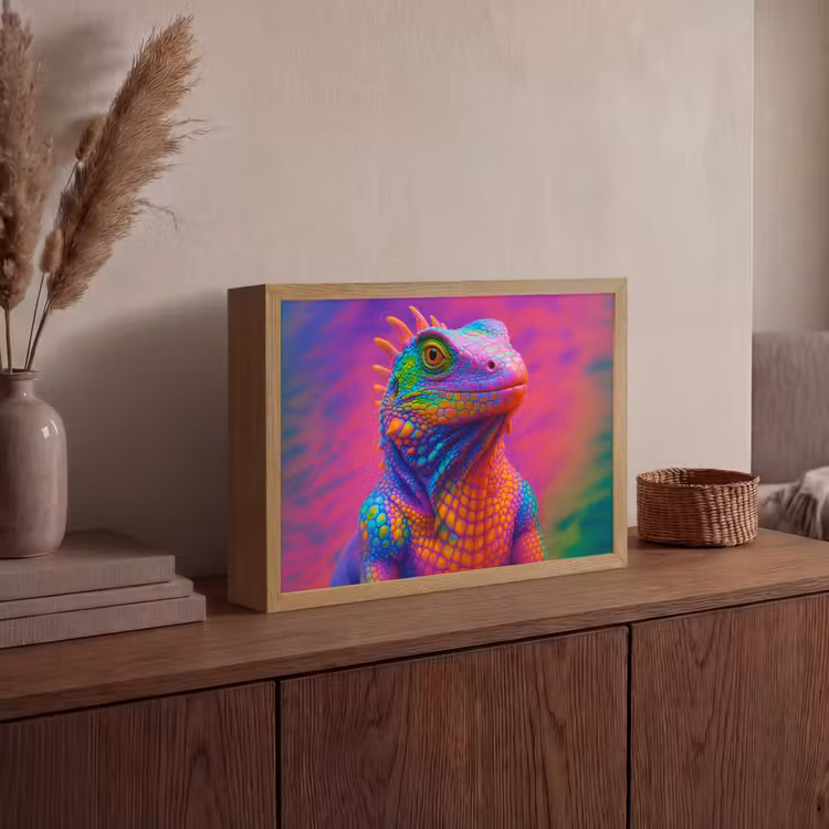 Lightbox - Wandlamp - Kameleon - Dieren - Neon - Kleur — 4
