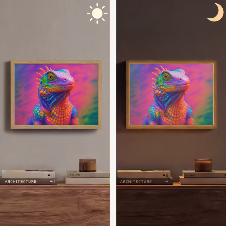 Lightbox - Wandlamp - Kameleon - Dieren - Neon - Kleur — 6