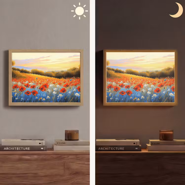 Lightbox - Wandlamp - Klaproos - Bloemenveld - Kleurrijk — 6