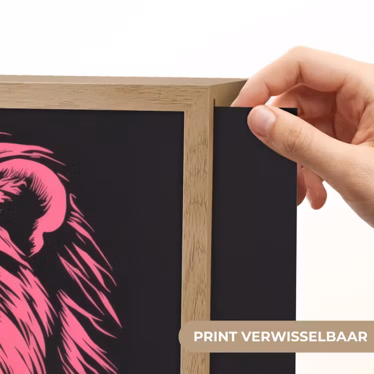 Lightbox - Wandlamp - Leeuw - Zwart - Roze - Neon — 5
