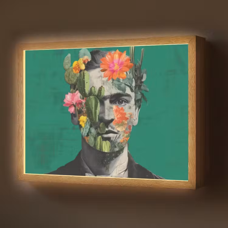 Lightbox - Wandlamp - Man - Planten - Groen — 1
