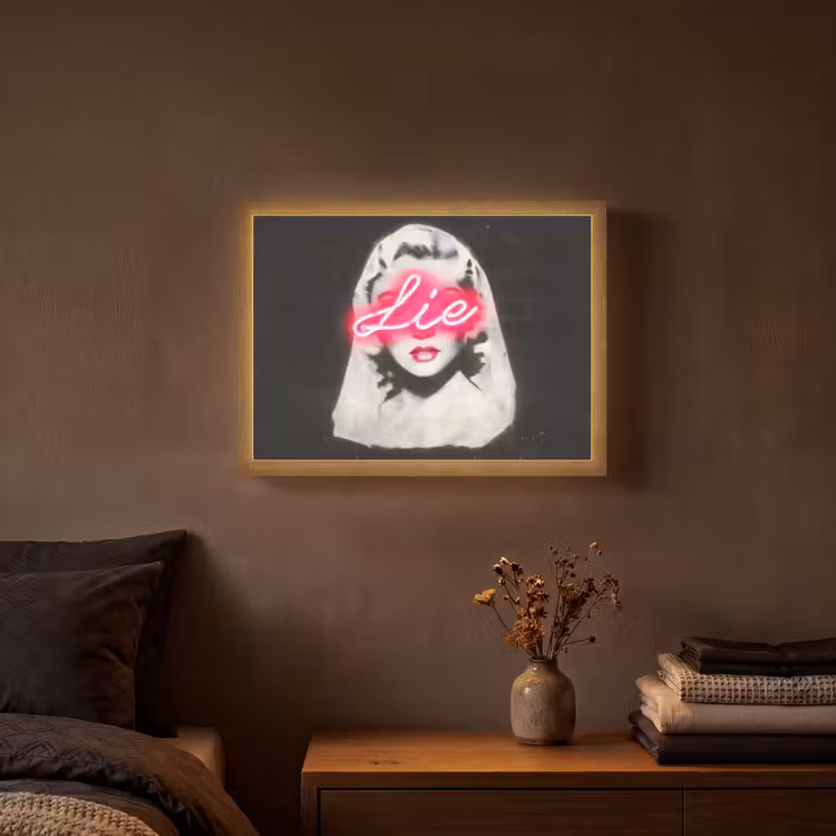 Lightbox - Wandlamp - Neon - Letters - Vintage - Vrouw — 3