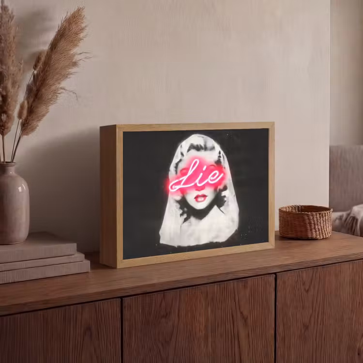 Lightbox - Wandlamp - Neon - Letters - Vintage - Vrouw — 4