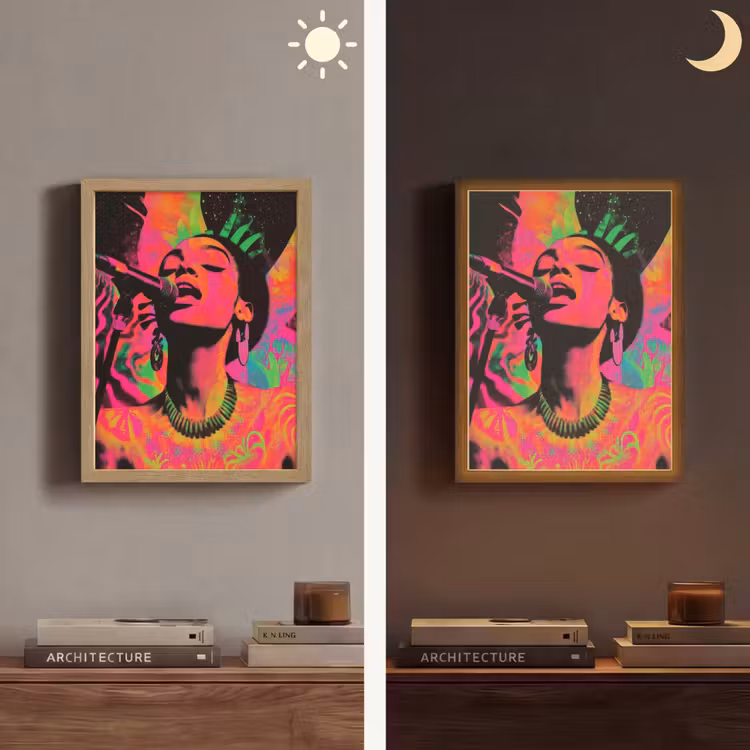 Lightbox - Wandlamp - Neon - Vrouw - Microfoon — 5