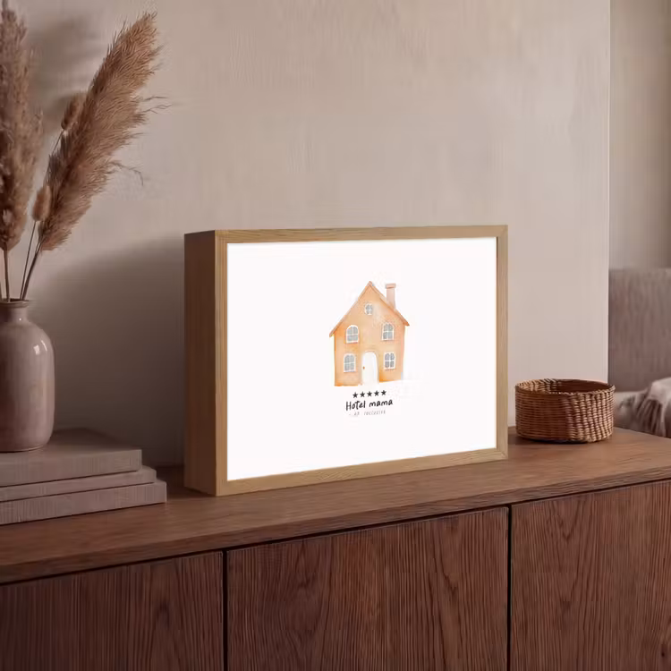 Lightbox - Wandlamp - Oranje - Huisje - Quote - Hotel — 4