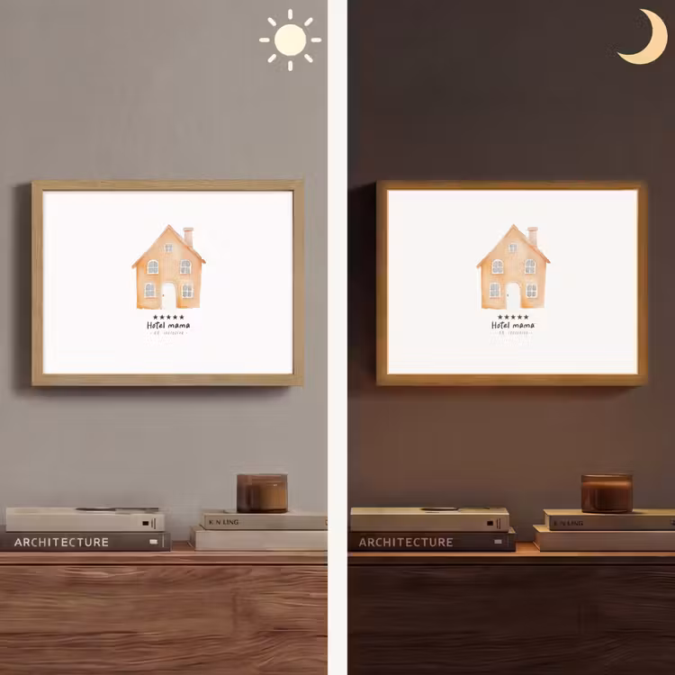 Lightbox - Wandlamp - Oranje - Huisje - Quote - Hotel — 6