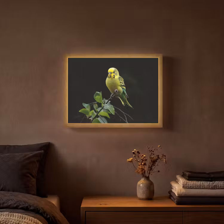 Lightbox - Wandlamp - Parkiet - Tak - Bladeren - Geel — 3