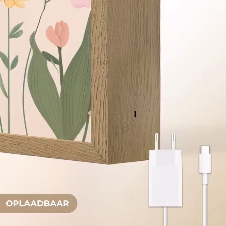 Lightbox - Wandlamp - Pasteltinten - Bloemen - Illustratie — 7