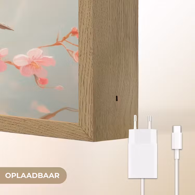 Lightbox - Wandlamp - Roodborstjes - Sierlijk - Bloesemtak — 7