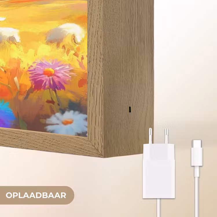 Lightbox - Wandlamp - Schaap - Weide - Bloemen — 7