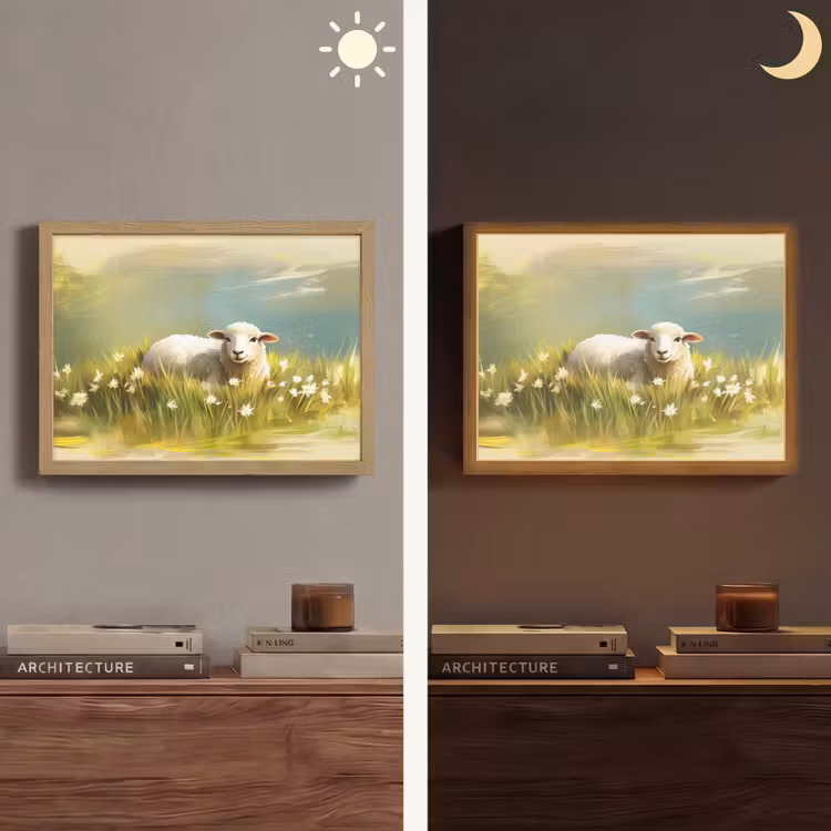 Lightbox - Wandlamp - Schaap - Weide - Groen — 6
