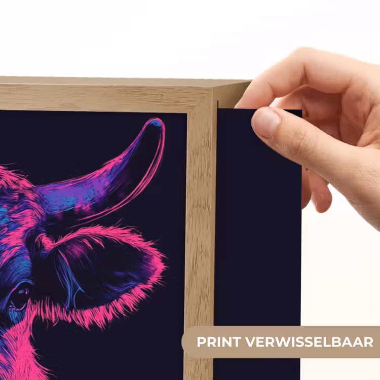 Lightbox - Wandlamp - Stier - Neon - Zwart - Kleur — 5