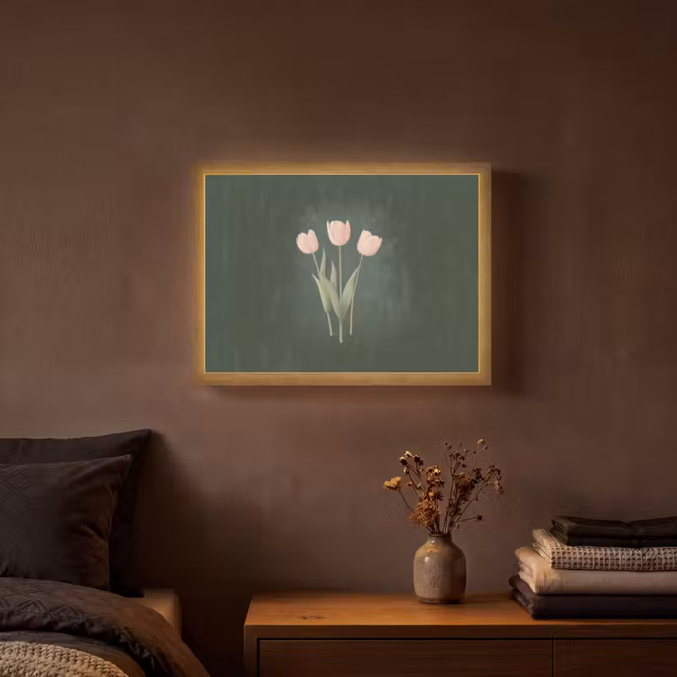 Lightbox - Wandlamp - Tulpen - Liefde - Donkergroen — 3