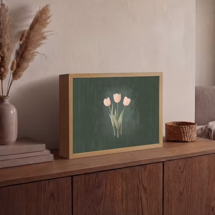 Lightbox - Wandlamp - Tulpen - Liefde - Donkergroen — 4