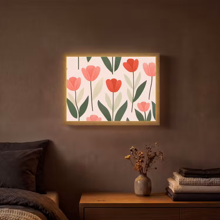 Lightbox - Wandlamp - Tulpen - Modern - Roze — 3