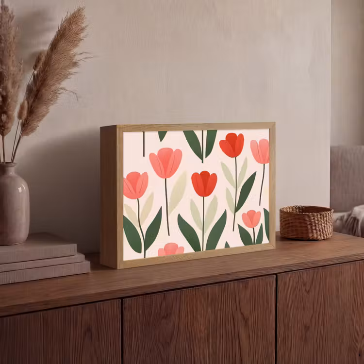 Lightbox - Wandlamp - Tulpen - Modern - Roze — 4