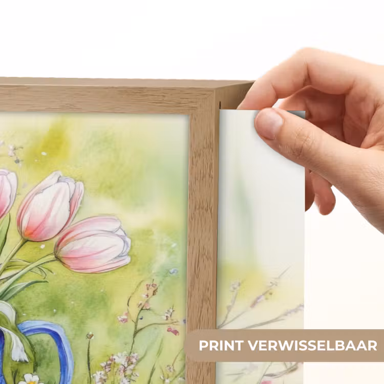 Lightbox - Wandlamp - Vaas - Delftsblauw - Madeliefjes — 5