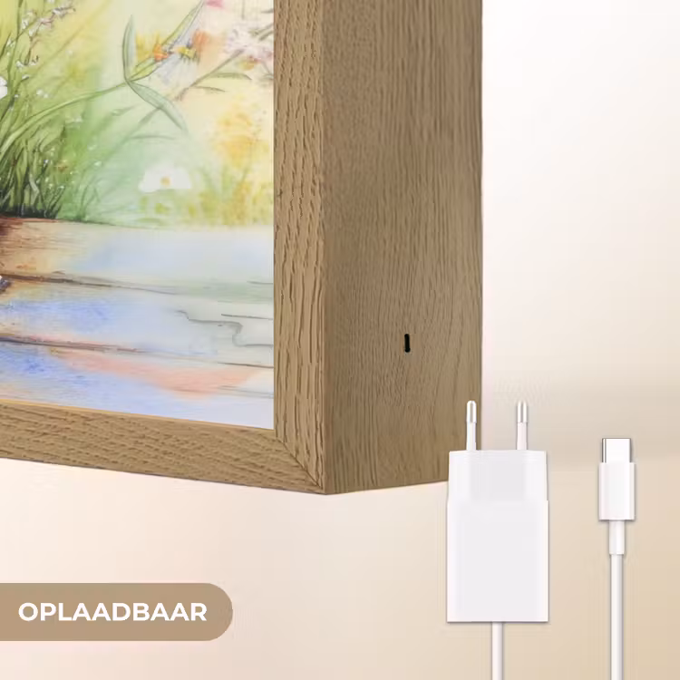 Lightbox - Wandlamp - Vaas - Delftsblauw - Madeliefjes — 7