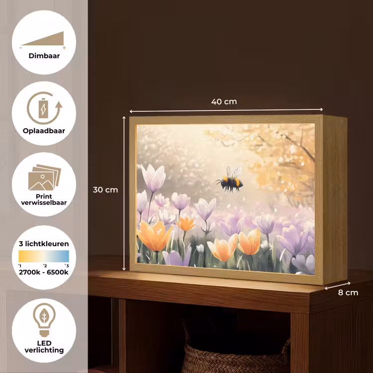 Lightbox - Wandlamp - Viooltjes - bij - Zonlicht — 10