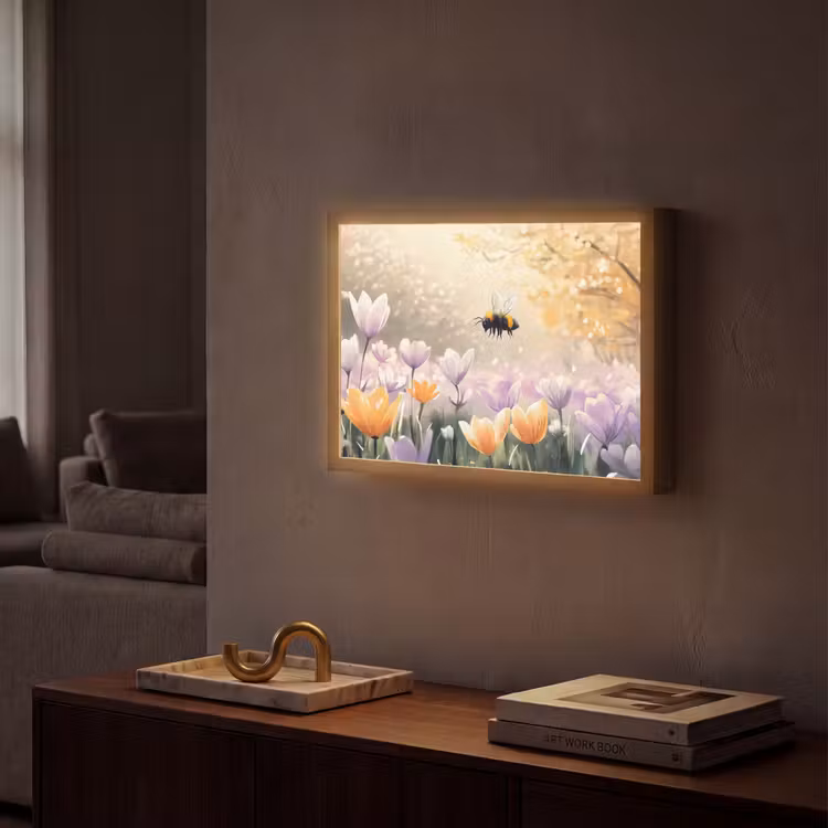 Lightbox - Wandlamp - Viooltjes - bij - Zonlicht — 2