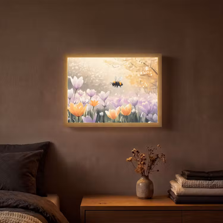 Lightbox - Wandlamp - Viooltjes - bij - Zonlicht — 3