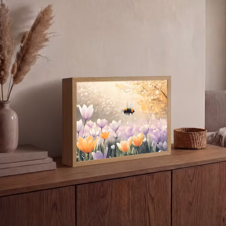 Lightbox - Wandlamp - Viooltjes - bij - Zonlicht — 4