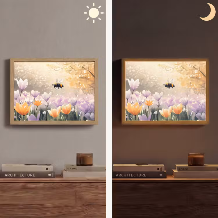 Lightbox - Wandlamp - Viooltjes - bij - Zonlicht — 6