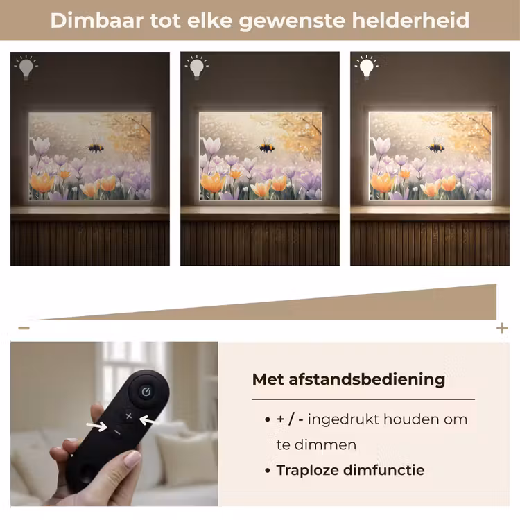 Lightbox - Wandlamp - Viooltjes - bij - Zonlicht — 9