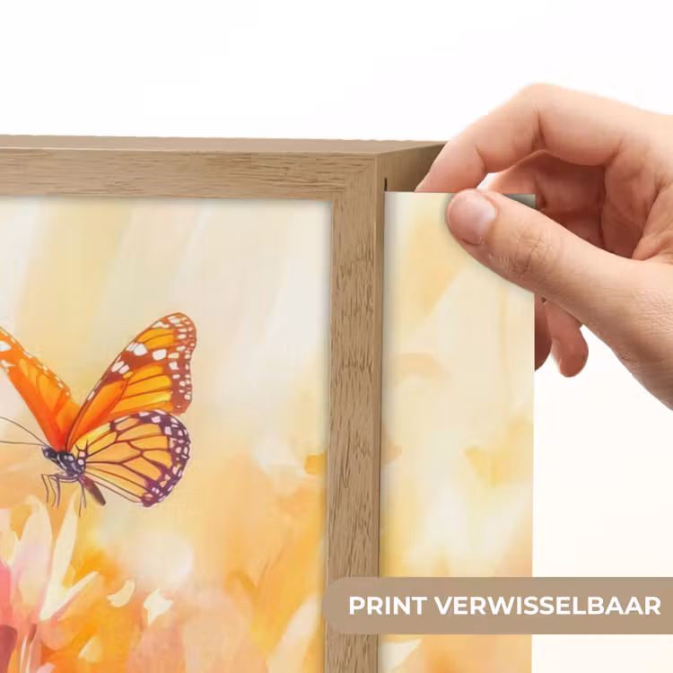Lightbox - Wandlamp - Vlinders - Oranje - Bloemen — 5