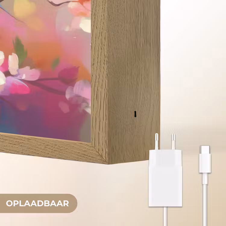 Lightbox - Wandlamp - Vogels - Bloemen - Roze — 7