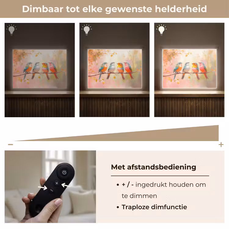 Lightbox - Wandlamp - Vogels - Kleurrijk - Tak — 9