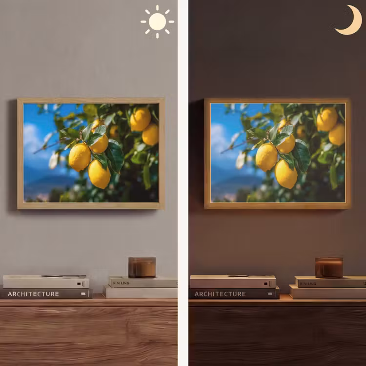 Lightbox - Wandlamp - Citroenen - Bladeren - Blauwe lucht — 6