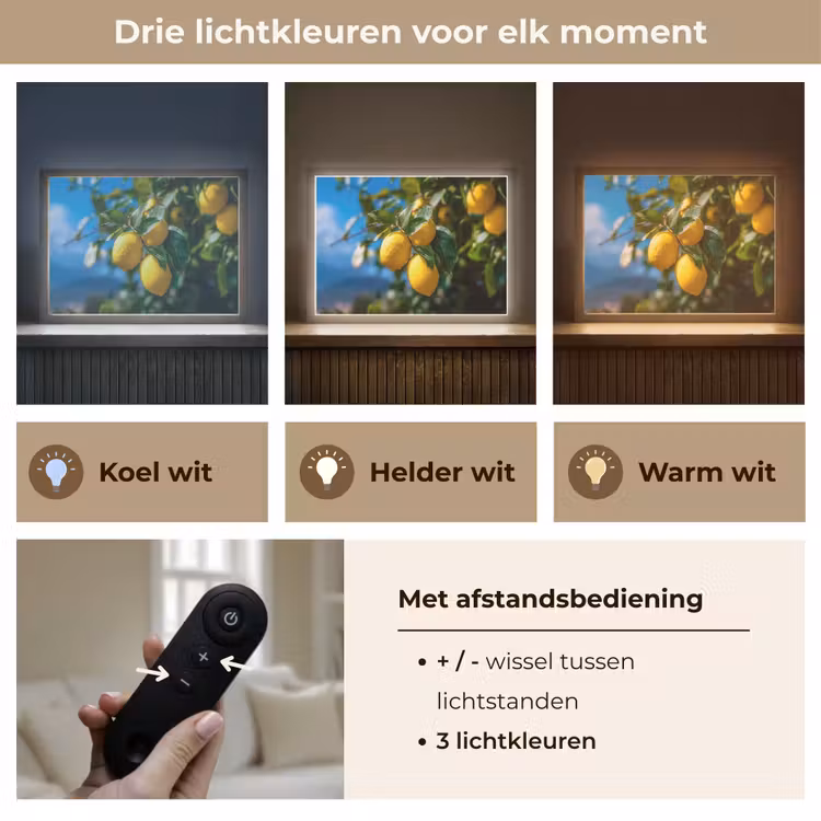 Lightbox - Wandlamp - Citroenen - Bladeren - Blauwe lucht — 8