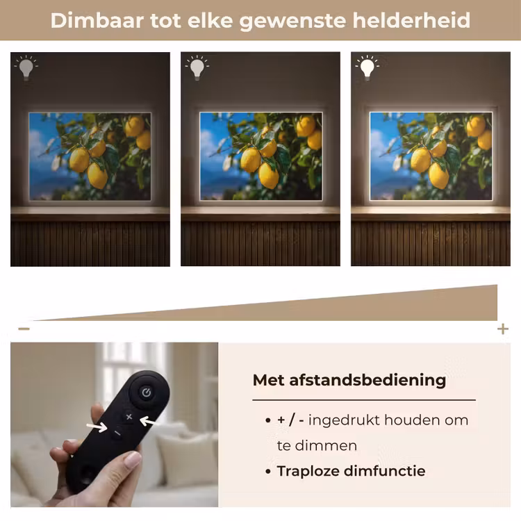 Lightbox - Wandlamp - Citroenen - Bladeren - Blauwe lucht — 9
