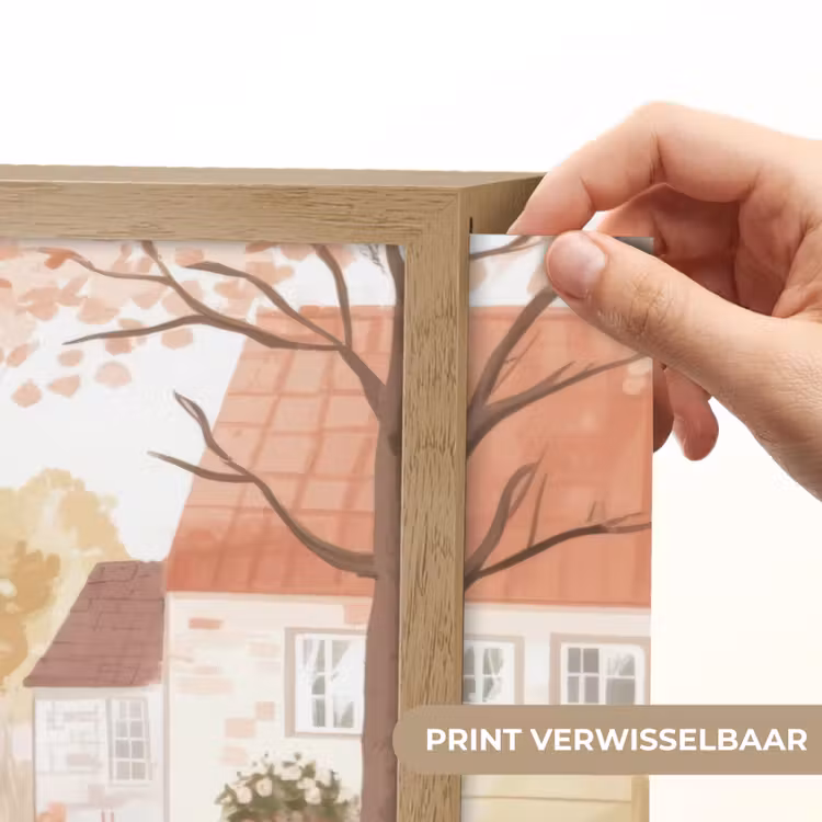 Lightbox - Wandlamp - Dorpsplein - Fontein - Tulpen — 5
